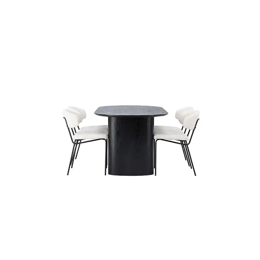 Matgrupp Venture Home Isolde med 4 st Chico stolar