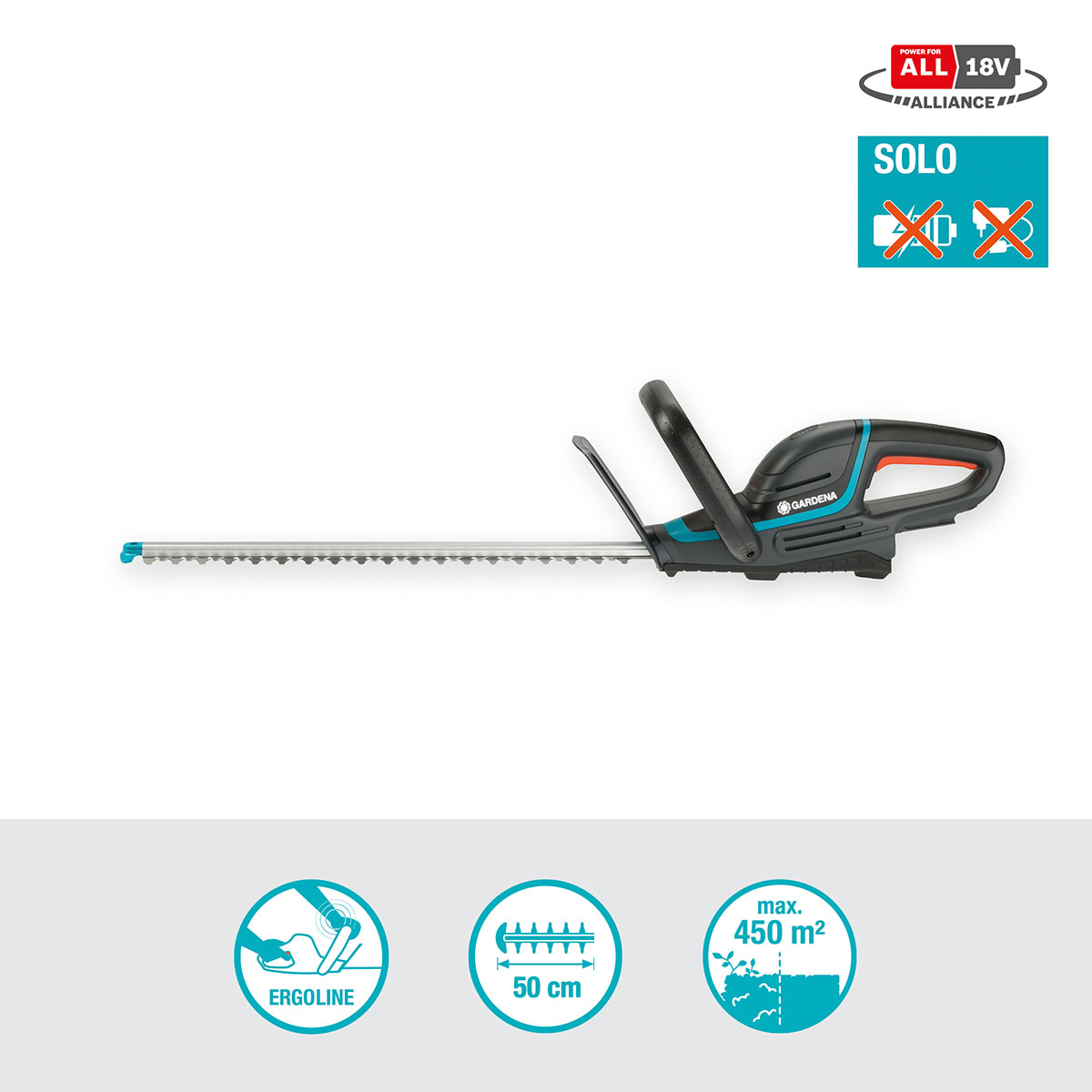 Häcksax Gardena ComfortCut 50/18V P4A utan Batteri