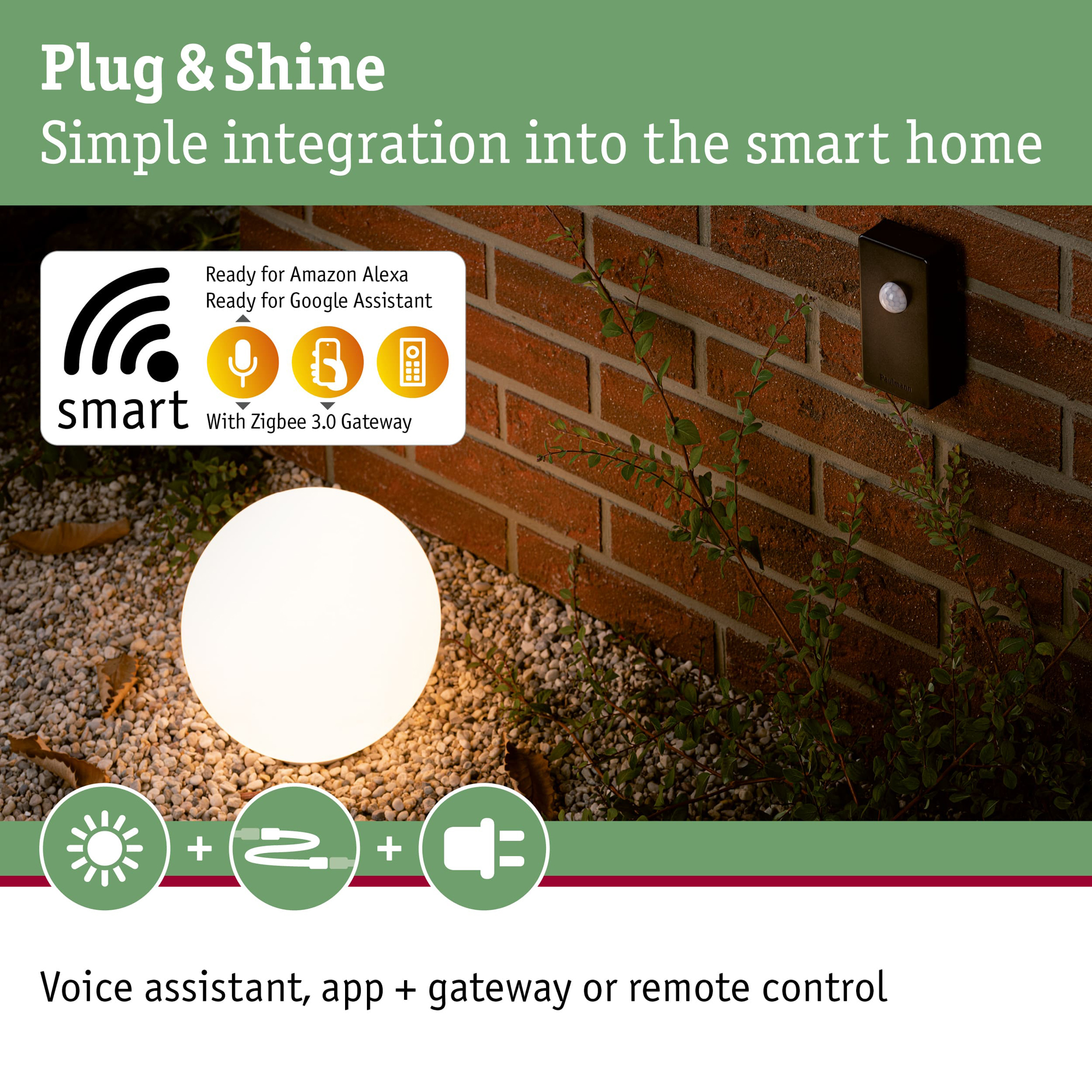 Sensor Paulmann Plug & Shine Skymningssensor Smart Home Zigbee 3.0 Twilight