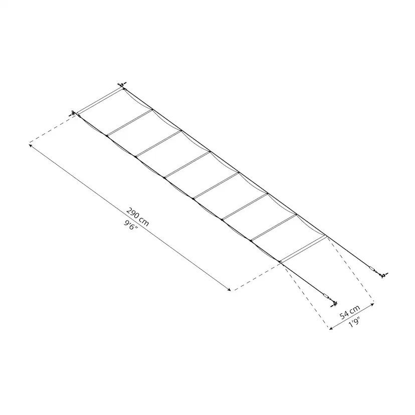 Persienn Canopia by Palram Skuggkit Vit Till Pergola 3 x 8,6 m