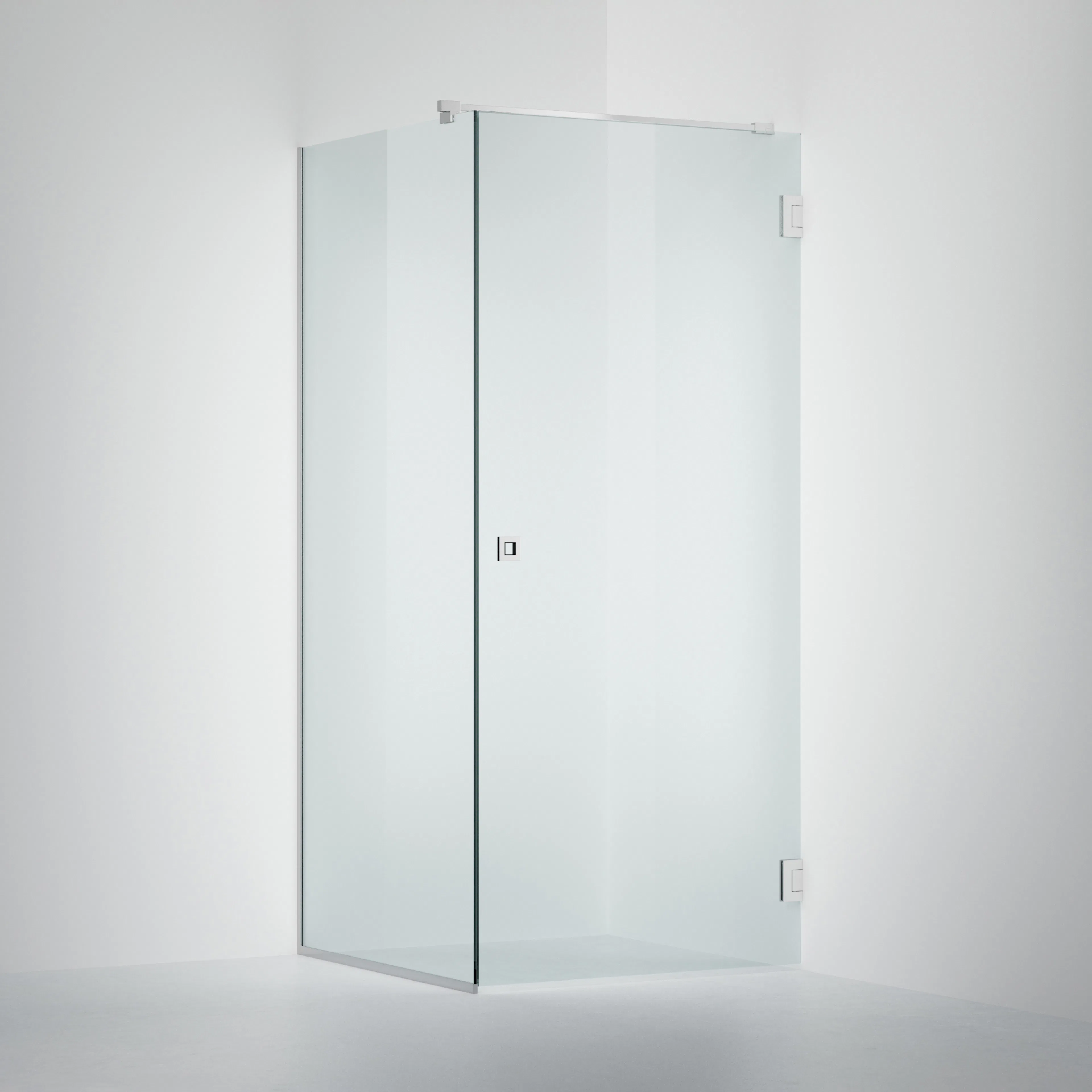 Duschvägg INR Arc 13 Frame 800x800 mm Clear, Polished BxH:800x800mm, Yta: Blankpolerad, Färg Profil: Krom, Klarglas