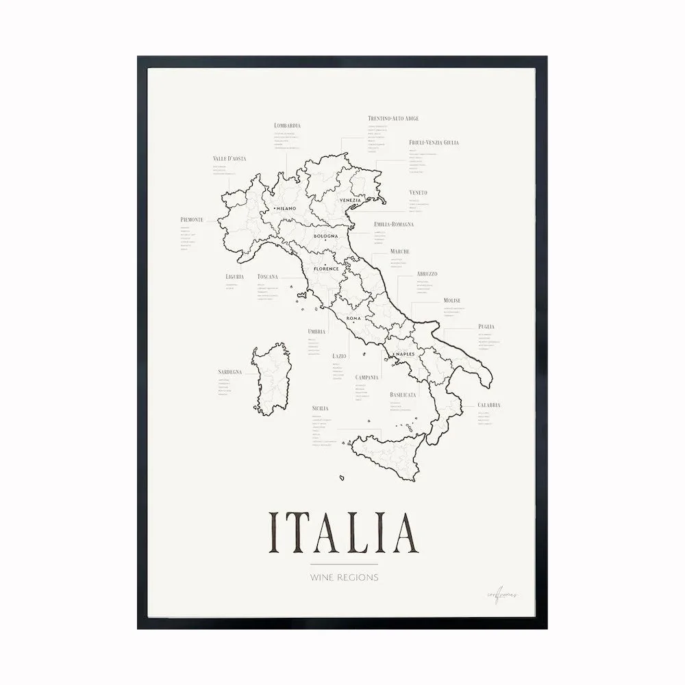 Poster Corkframes Vinkarta Italien