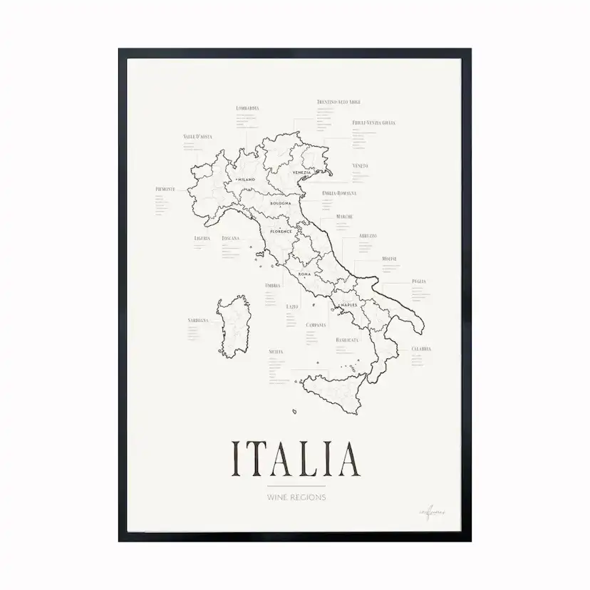 Poster Corkframes Vinkarta Italien