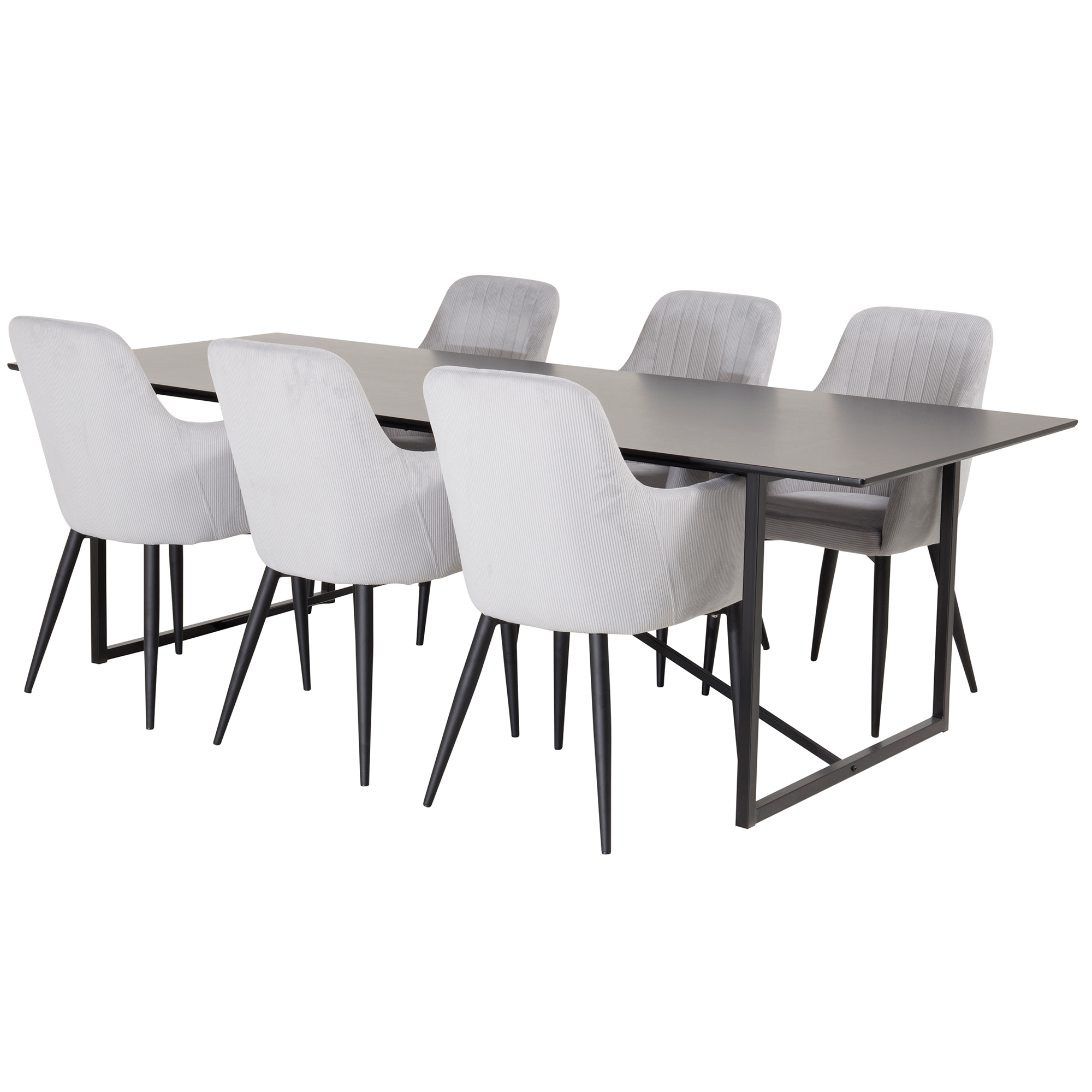 Matgrupp Venture Home Palaba med 6 Corina Stolar Svart
