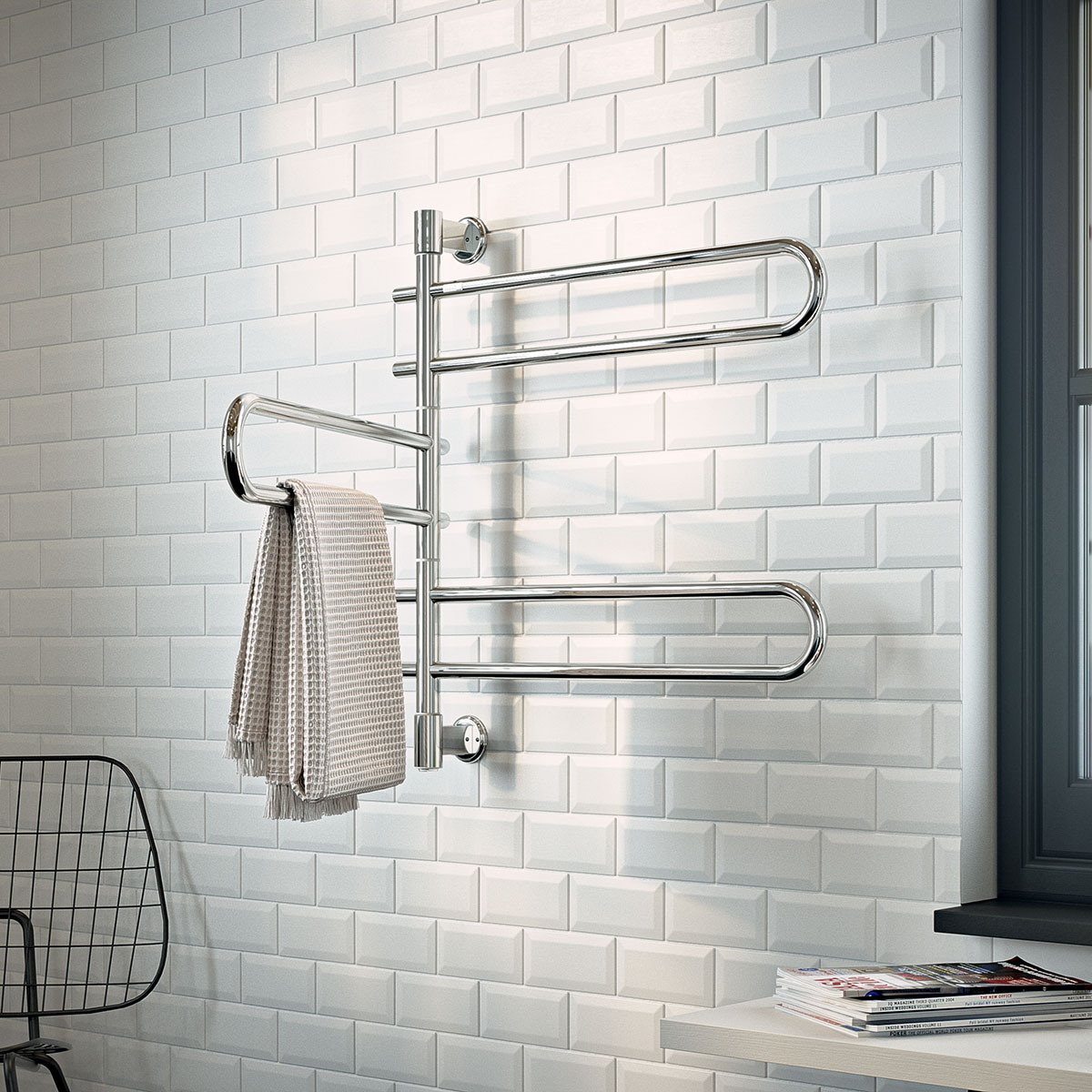Vaxholm Rostfri El 440x770 3 Armar BxH: 440x770 mm