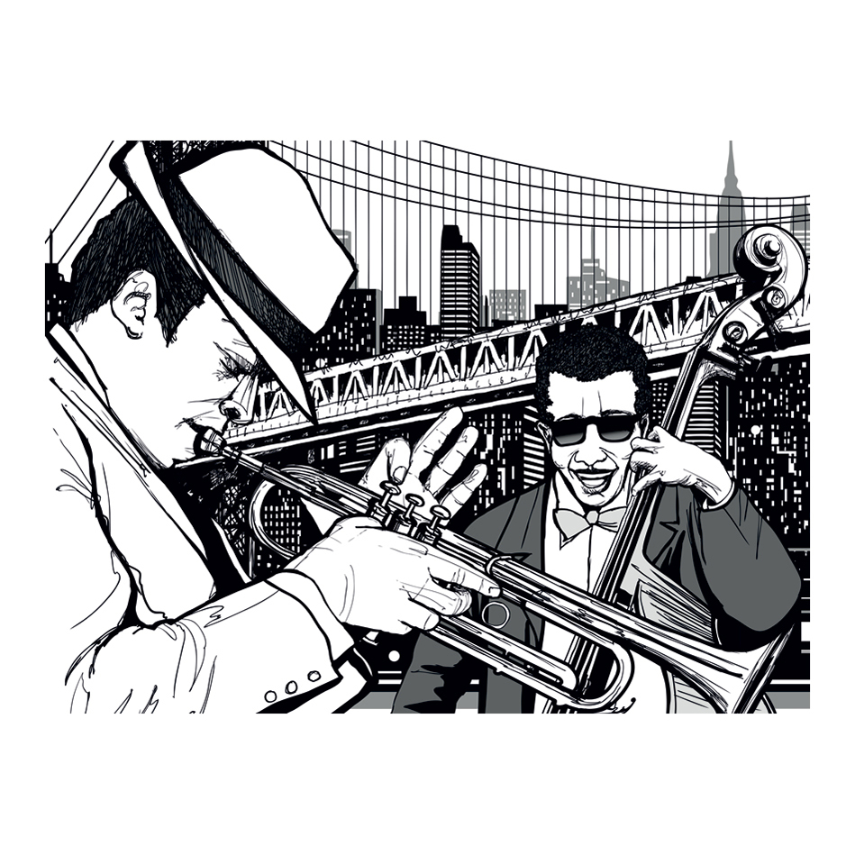 Fototapet Arkiio New York, Music, Jazz...