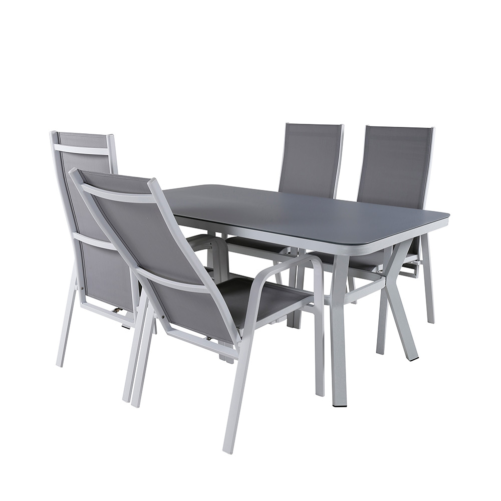 Matgrupp Venture Home Vyn Vit med 4 Curz Matstolar