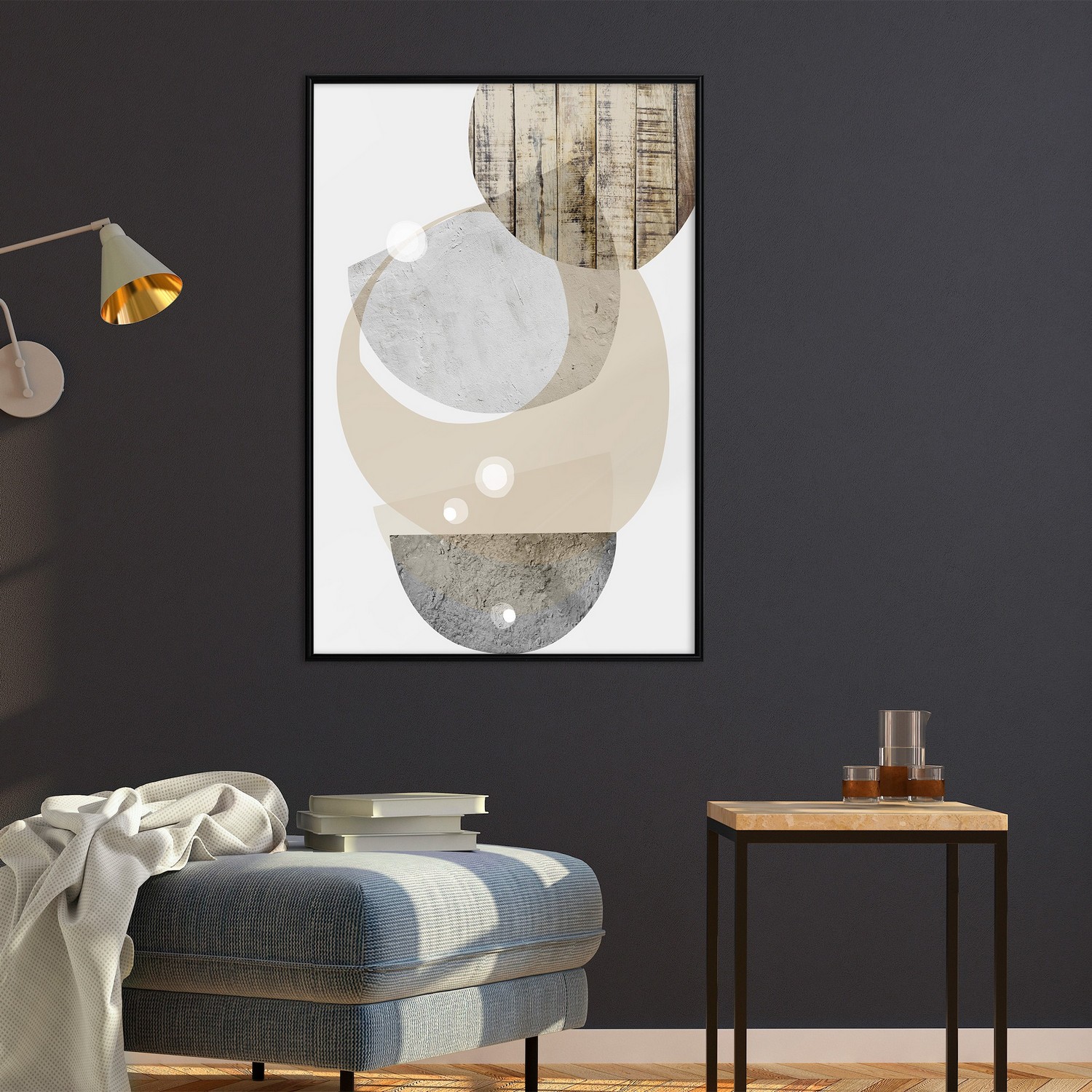 Poster Artgeist Affisch Beige Fusion