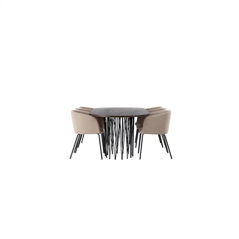 Matgrupp furniture/fashion Stone med 6 Berit Stolar