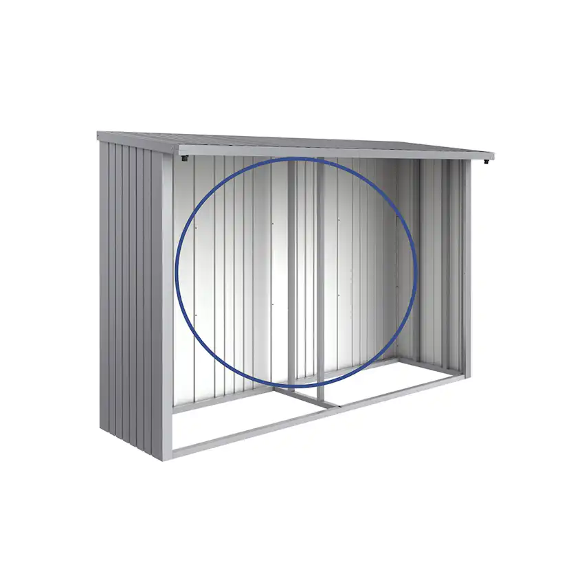 Bakvägg Biohort till WoodStock 300 Metallic Silver