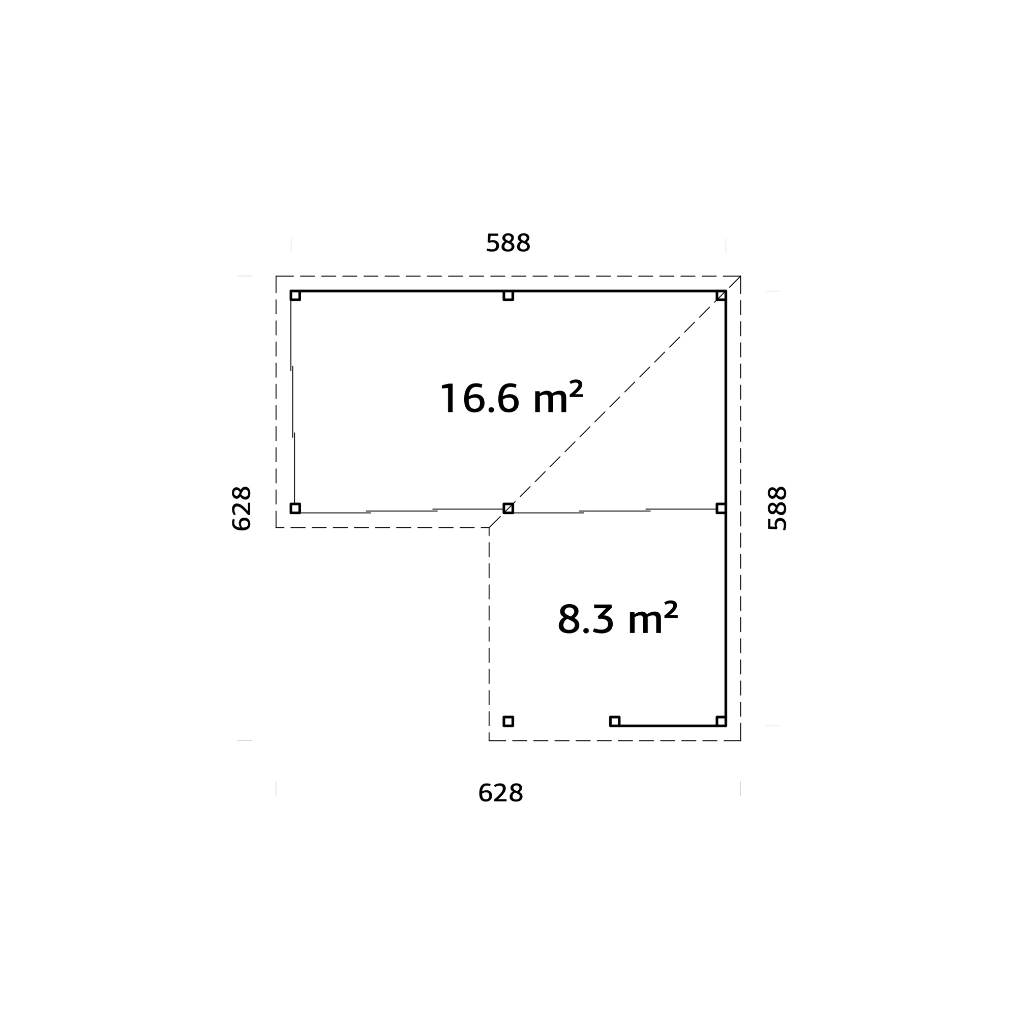 Uterum Palmako Lenna 24,9 m2 Set 723 Slide Plus