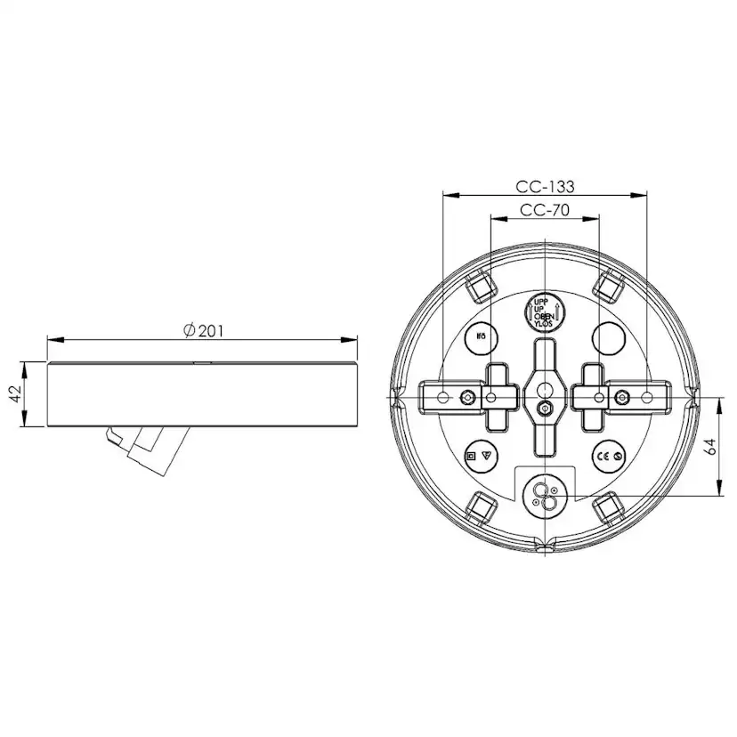 Armatursockel Ifö Electric IP44 Rak E27 185,5 mm
