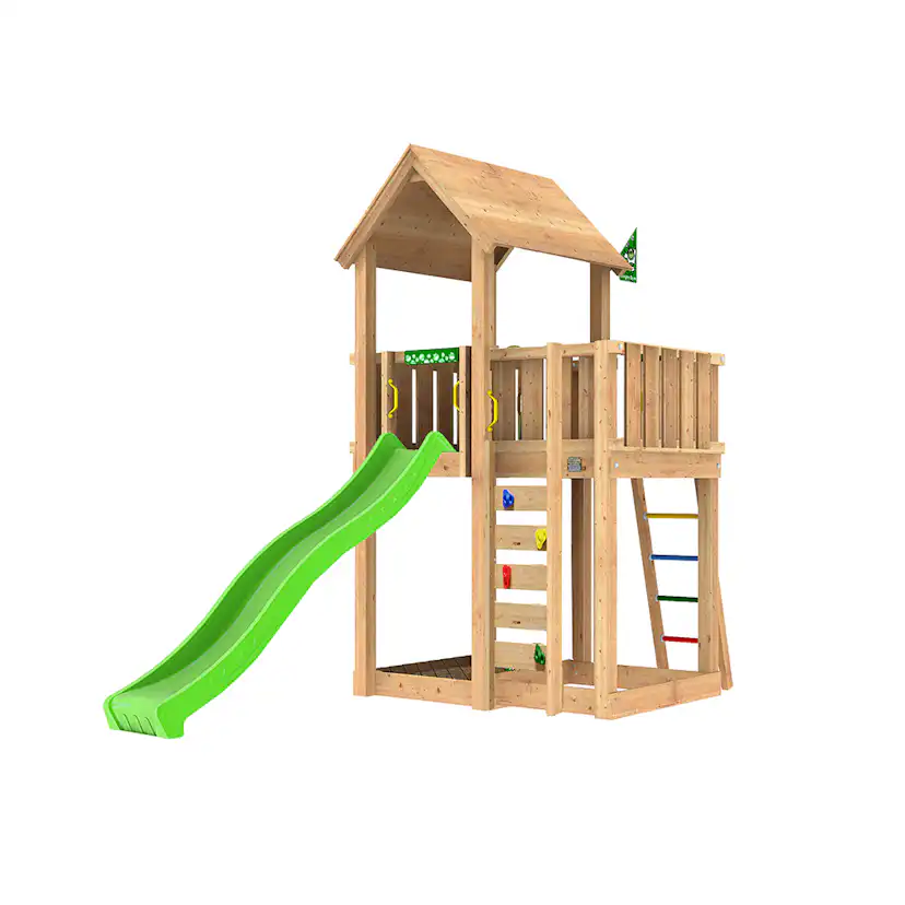 Lektorn Jungle Gym Mansion 2.1 Grön Rutschkana & Sand