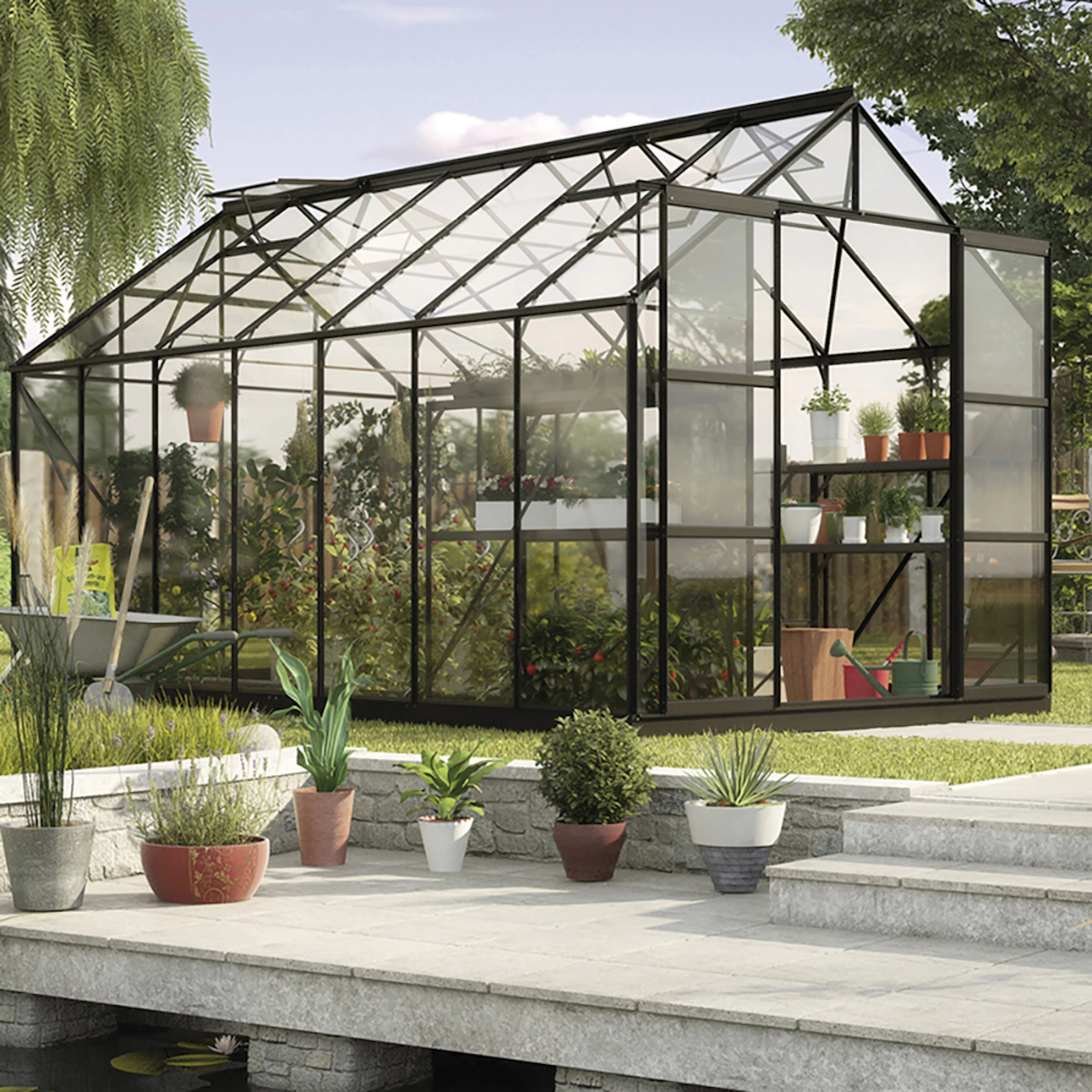 Växthus Vitavia Uranus 11,5 m2 med Sockel
