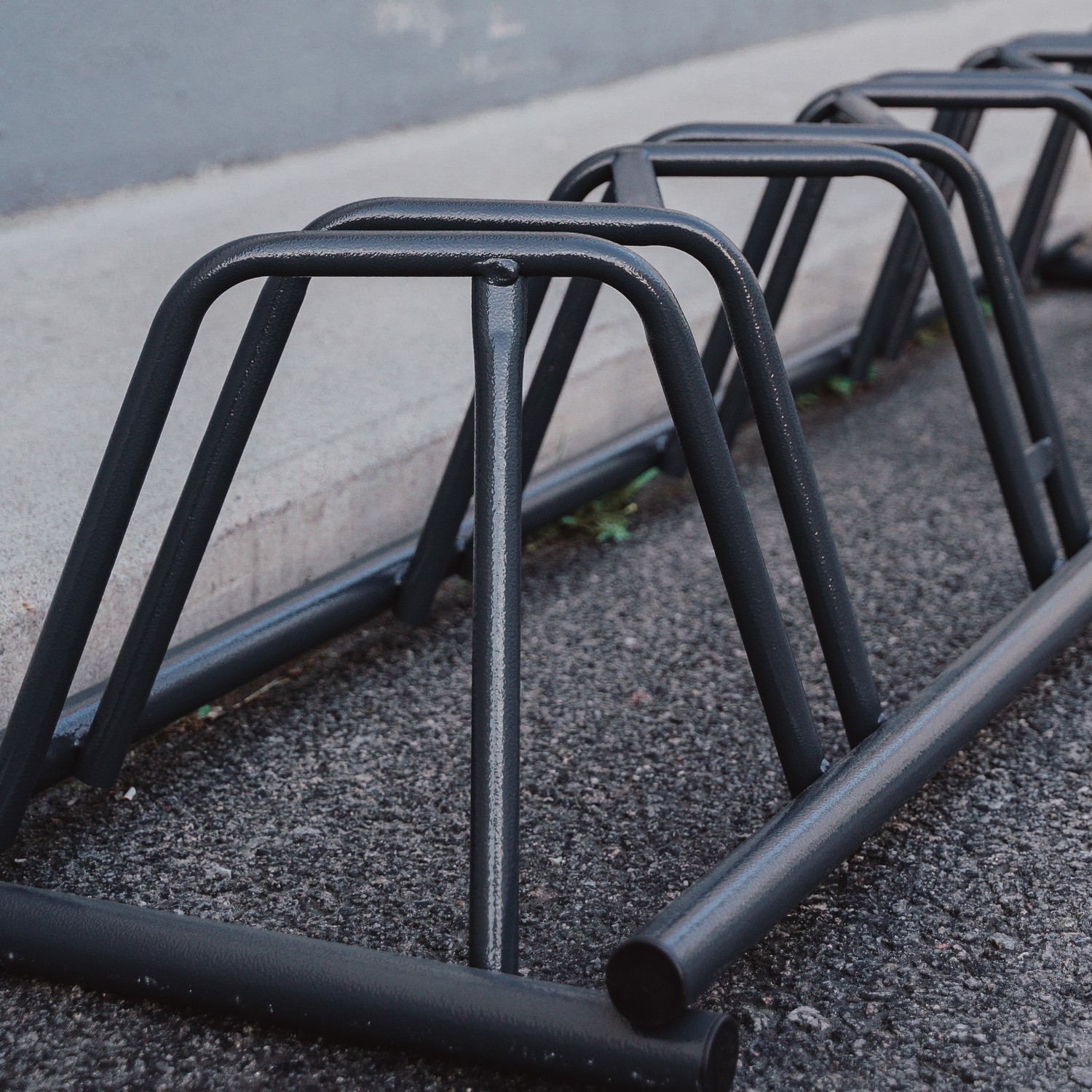 155 Cykelställ 5-platser, förzinkad+ pulvermålad grå Grå