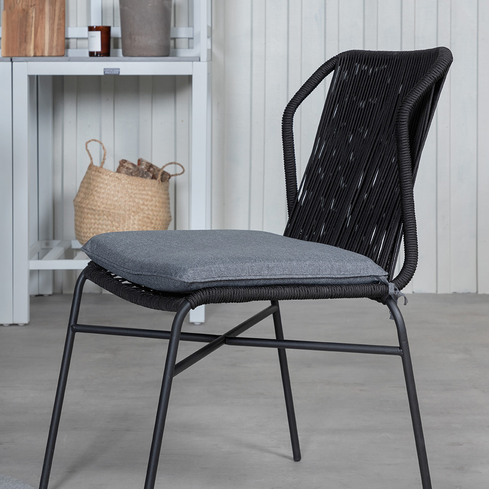 Matgrupp Venture Home Lova 160 med 6 Jefferson Stapelbara Matstolar