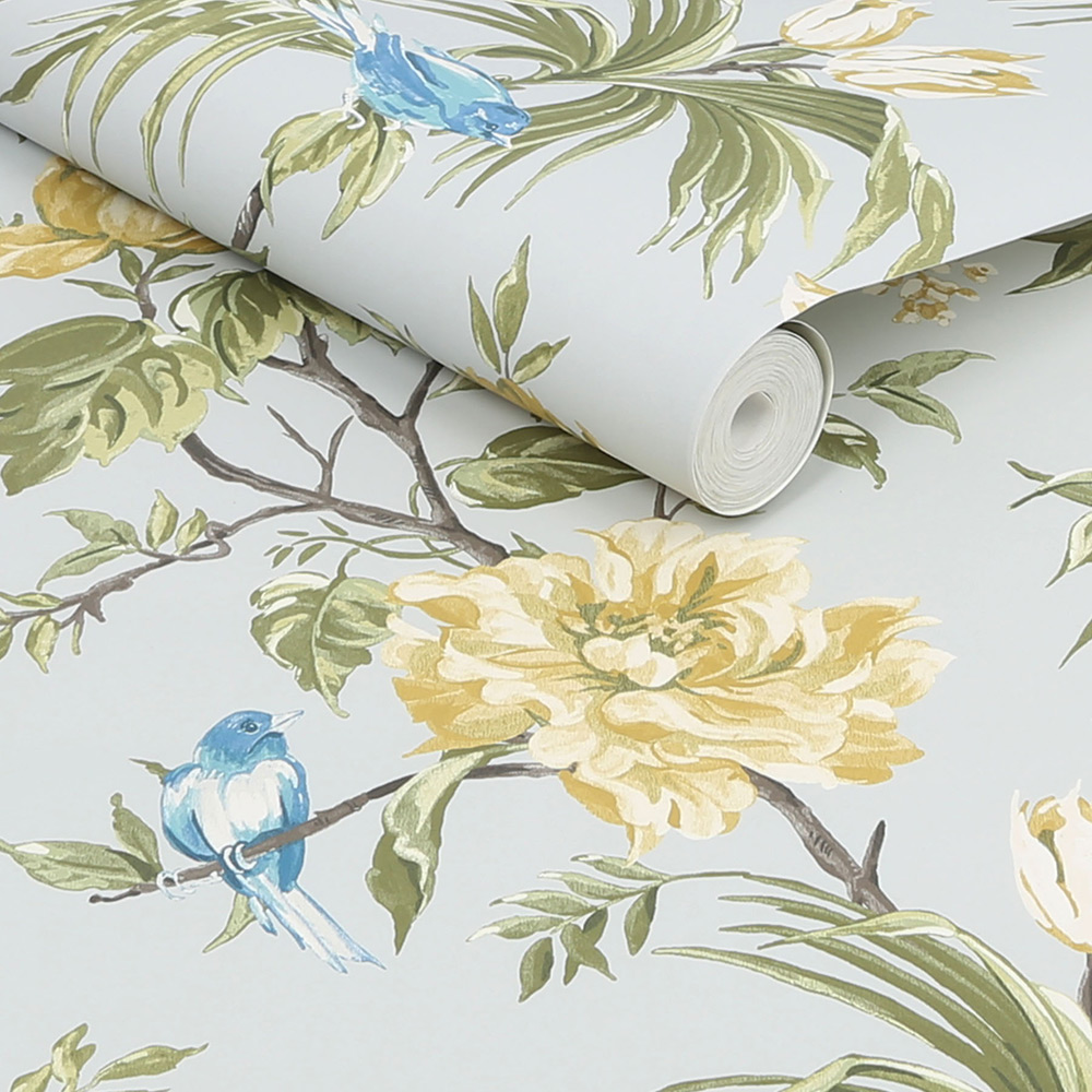 Tapet NEXT Birds & Blooms Grey