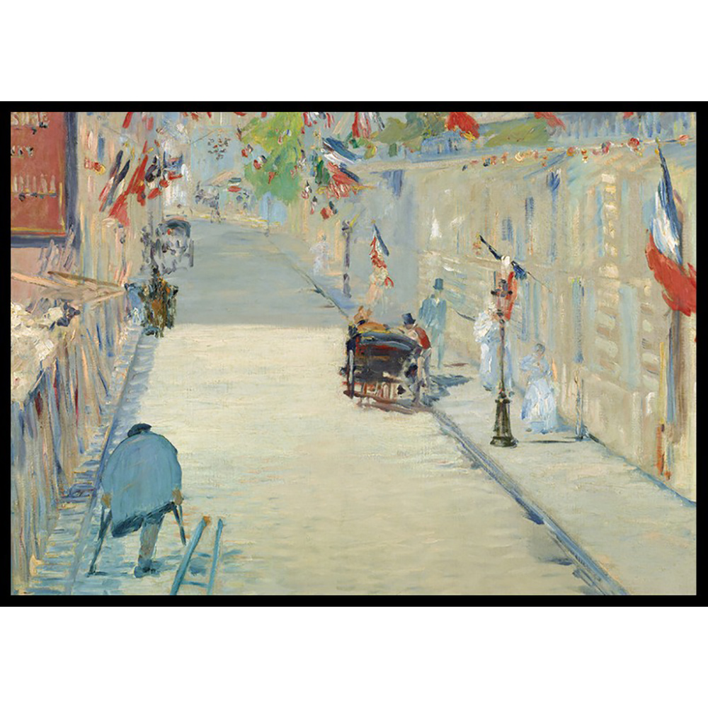 Poster Gallerix The Rue Mosnier With Flags By Édouard Manet