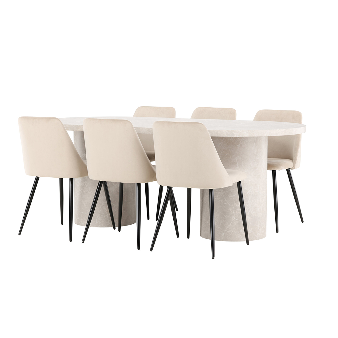 Matgrupp Venture Home Narvik med 6st Night Matstolar