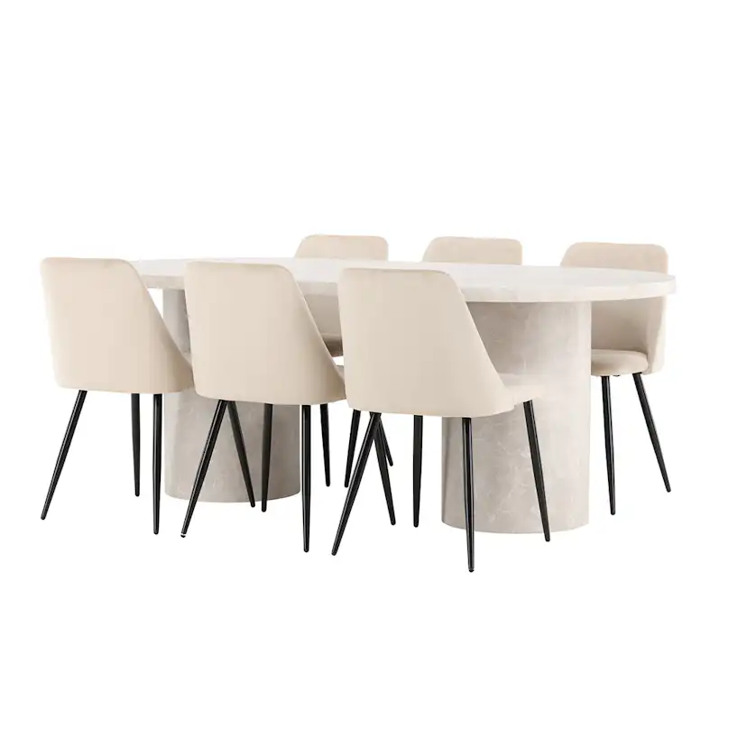 Matgrupp Venture Home Narvik med 6st Night Matstolar