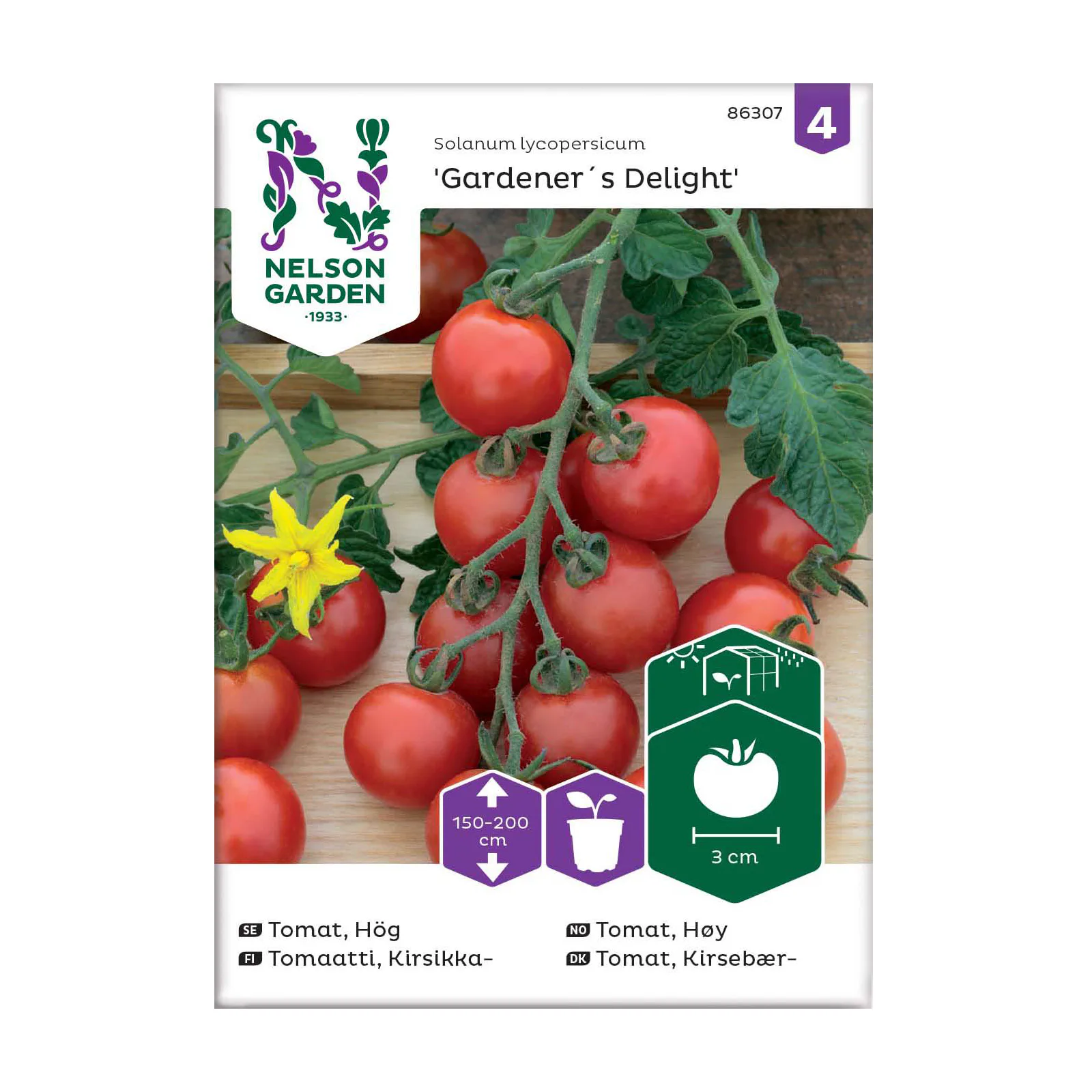 Frö Hög Tomat Nelson Garden Gardener´s Delight