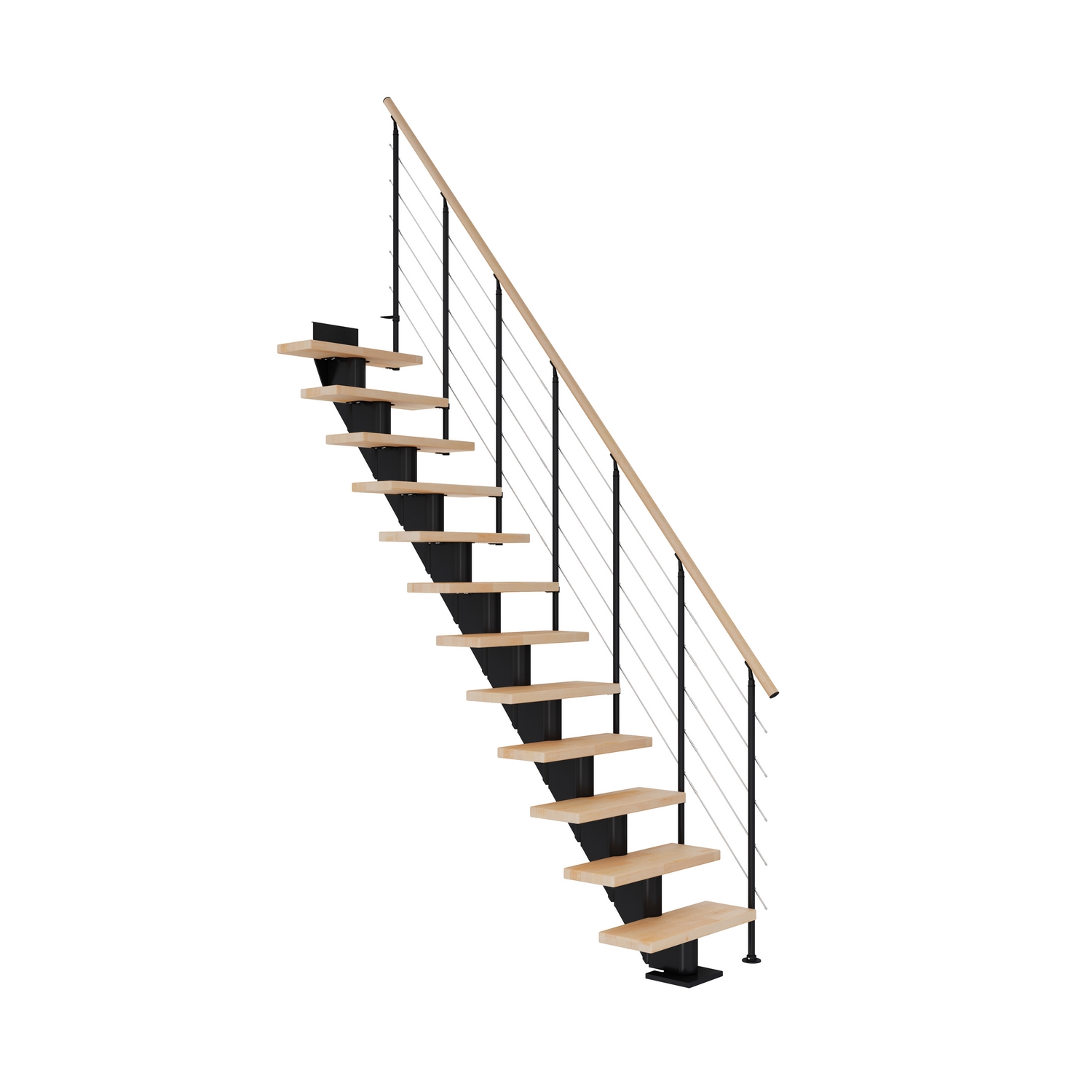 FRANKFURT bok oljad rak svart STYLE6 13T 65W Svart, LxB: 2140x690 mm