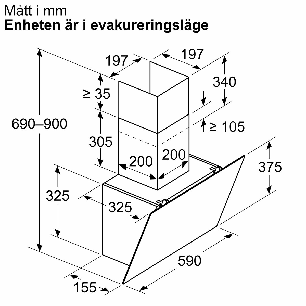 Köksfläkt Siemens iQ100 LC65KDK60