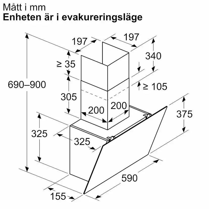 Köksfläkt Siemens iQ100 LC65KDK60