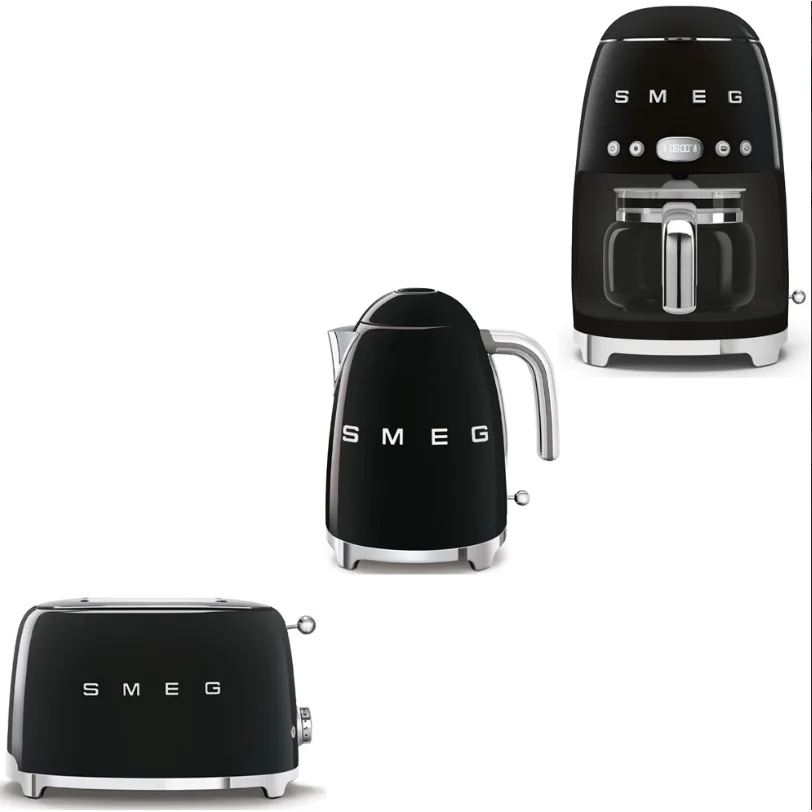 Frukostpaket Smeg Lilla Brödrost, Vattenkokare & Kaffebryggare