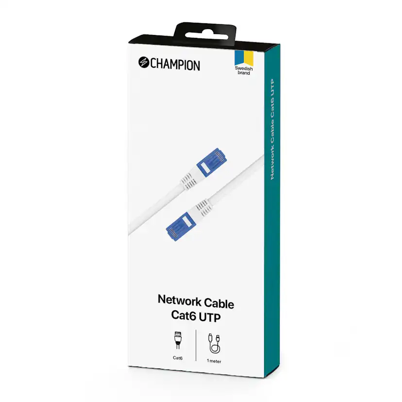 Nätverkskabel Champion CAT6 UTP 1.0m