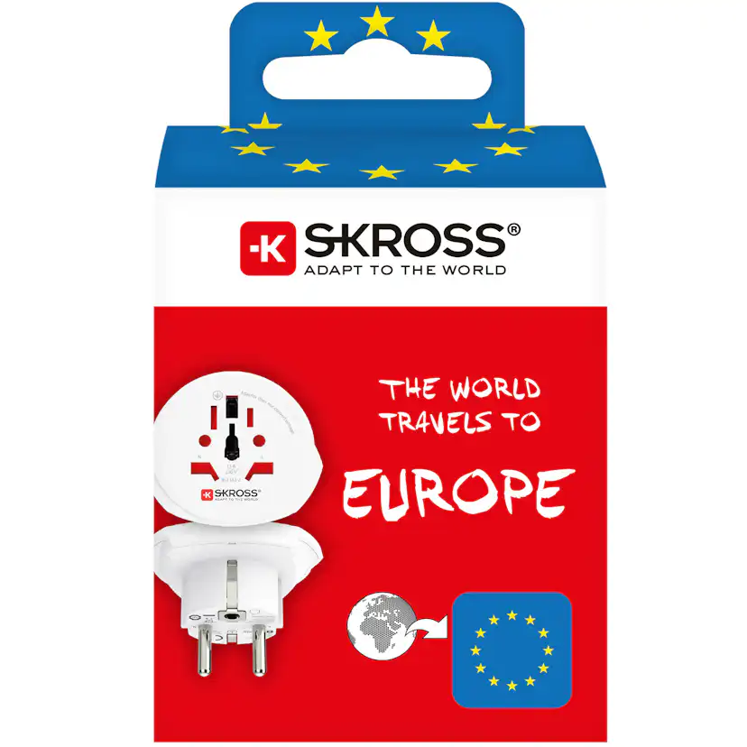 Reseadapter SKROSS Världen till Europa Jordad
