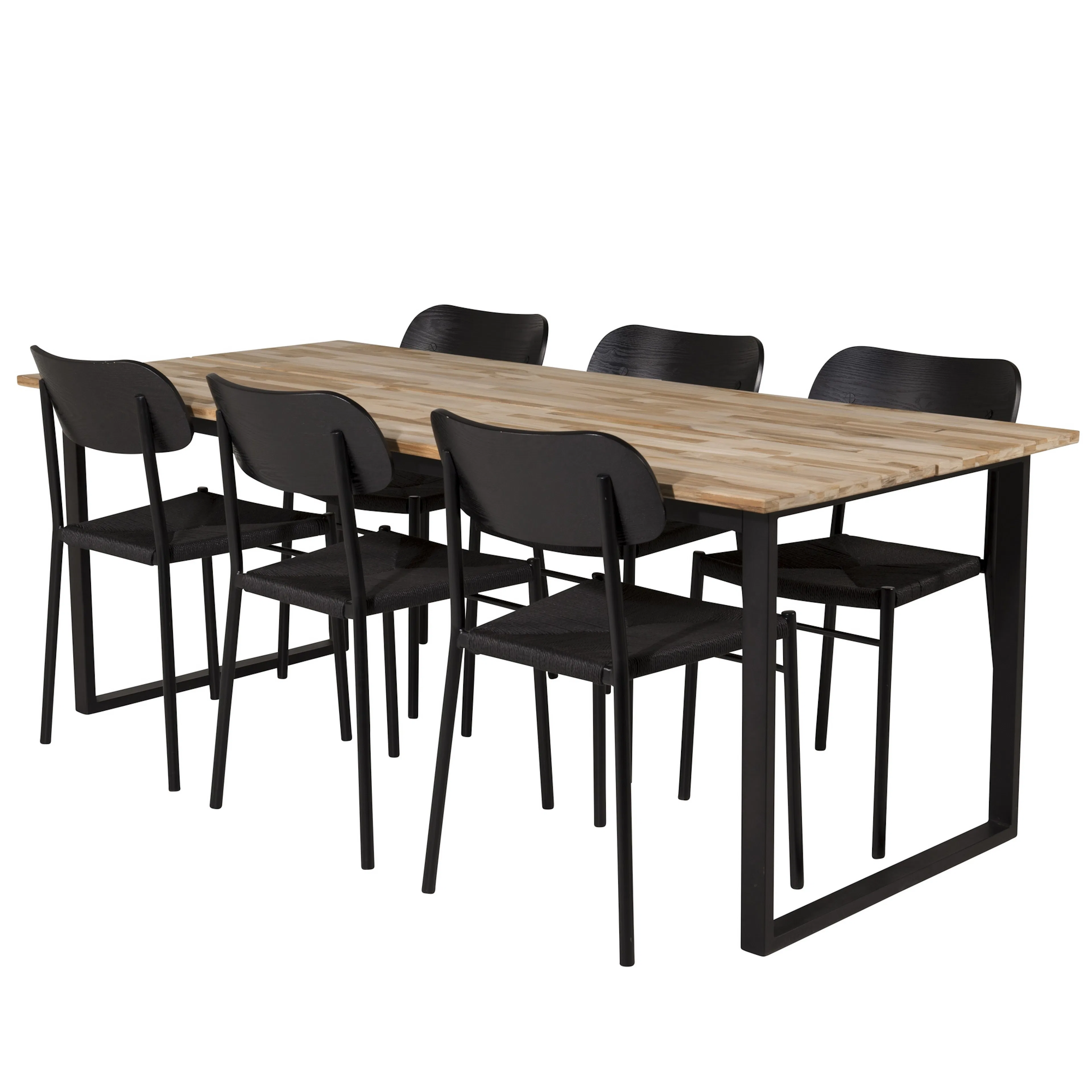 Matgrupp Venture Home Cornelia med 6 Peggy Stolar Svart