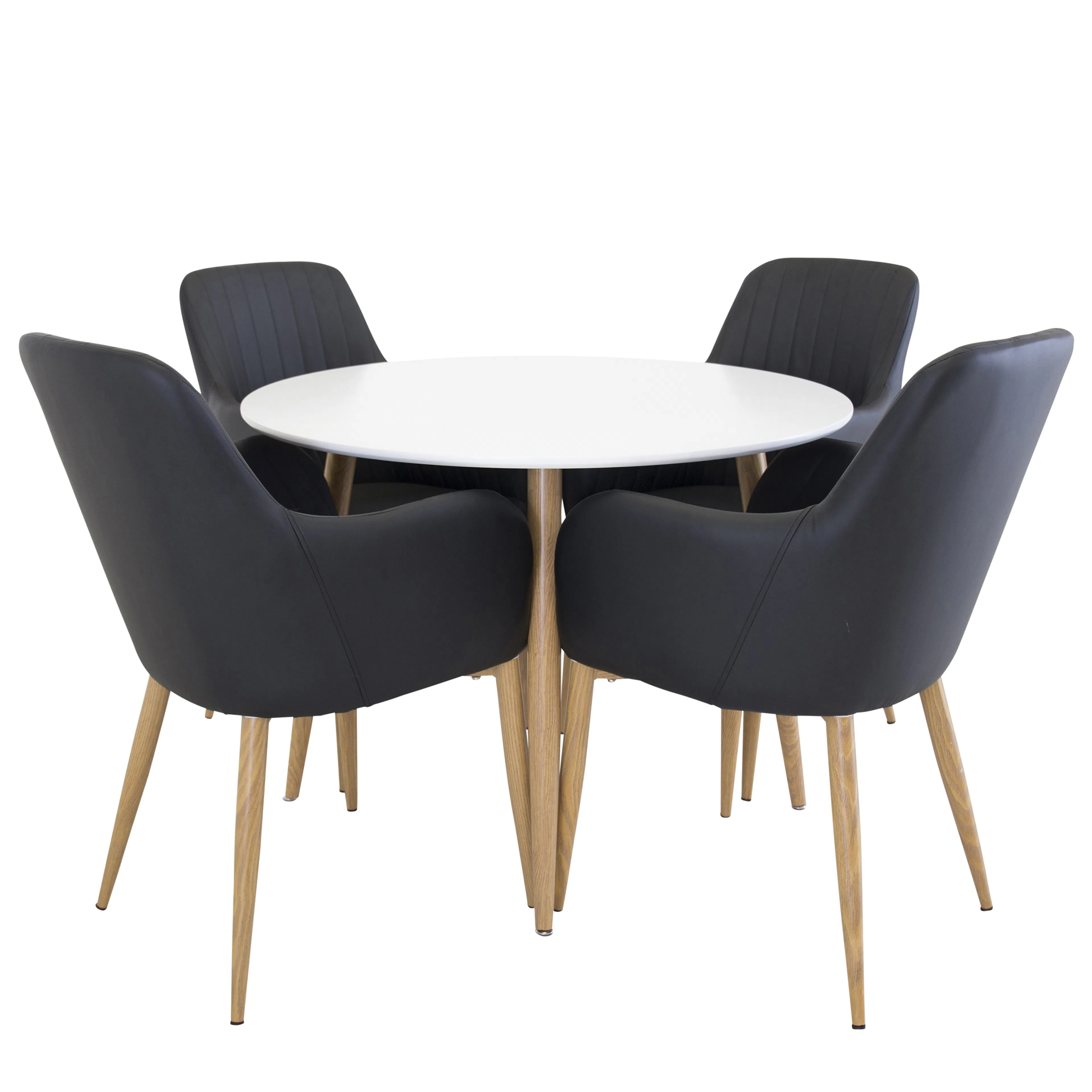 Matgrupp Venture Home Plake med 4 Corina Stolar Läder