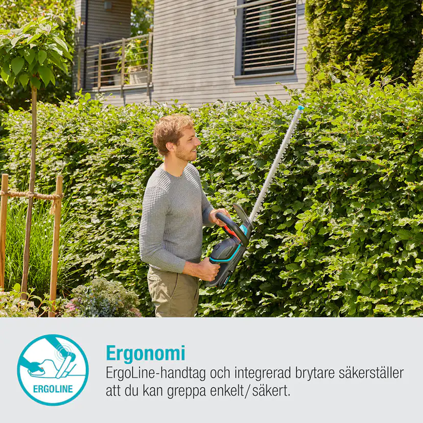 Häcksax Gardena ComfortCut 60/18V P4A Komplett (2,5Ah batteri + standardladdare)
