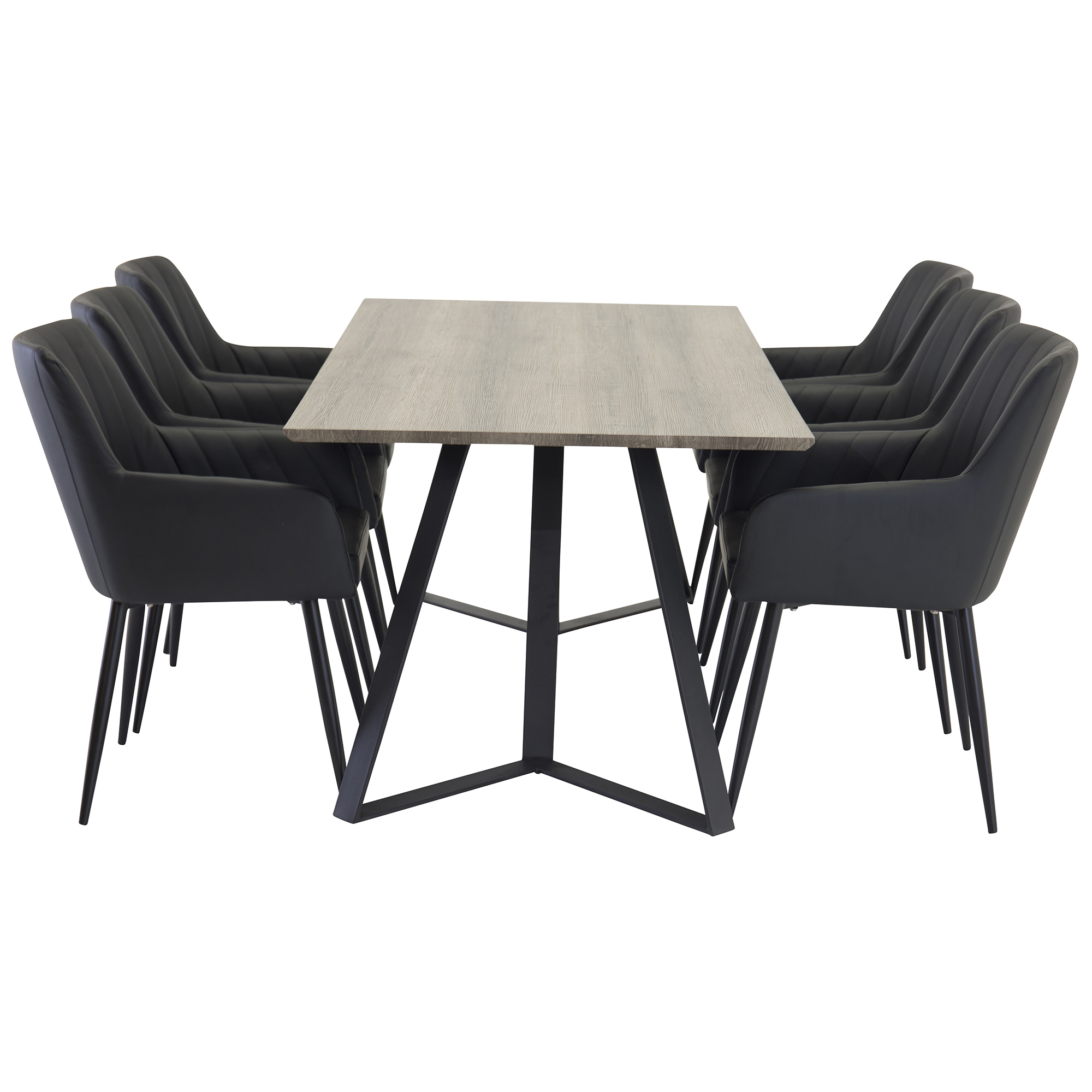 Matgrupp Venture Home Madde med 6 Corina Stolar Konstläder