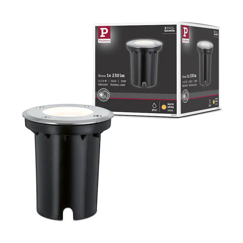 LED Infälld Markbelysning Paulmann Floor Rund IP67 230V Ljus: Soft White