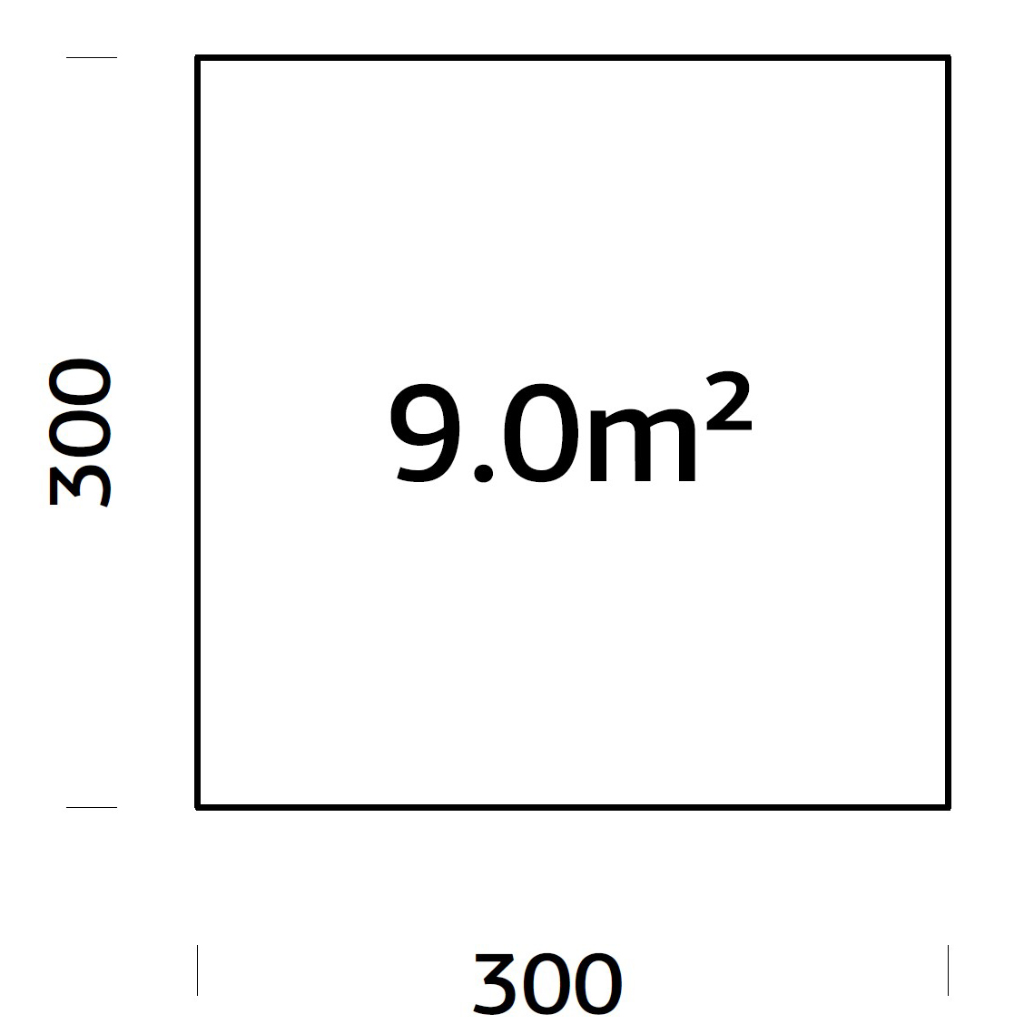 Träbalksgrund Palmako 3x3 m (inkl. LogFoot)