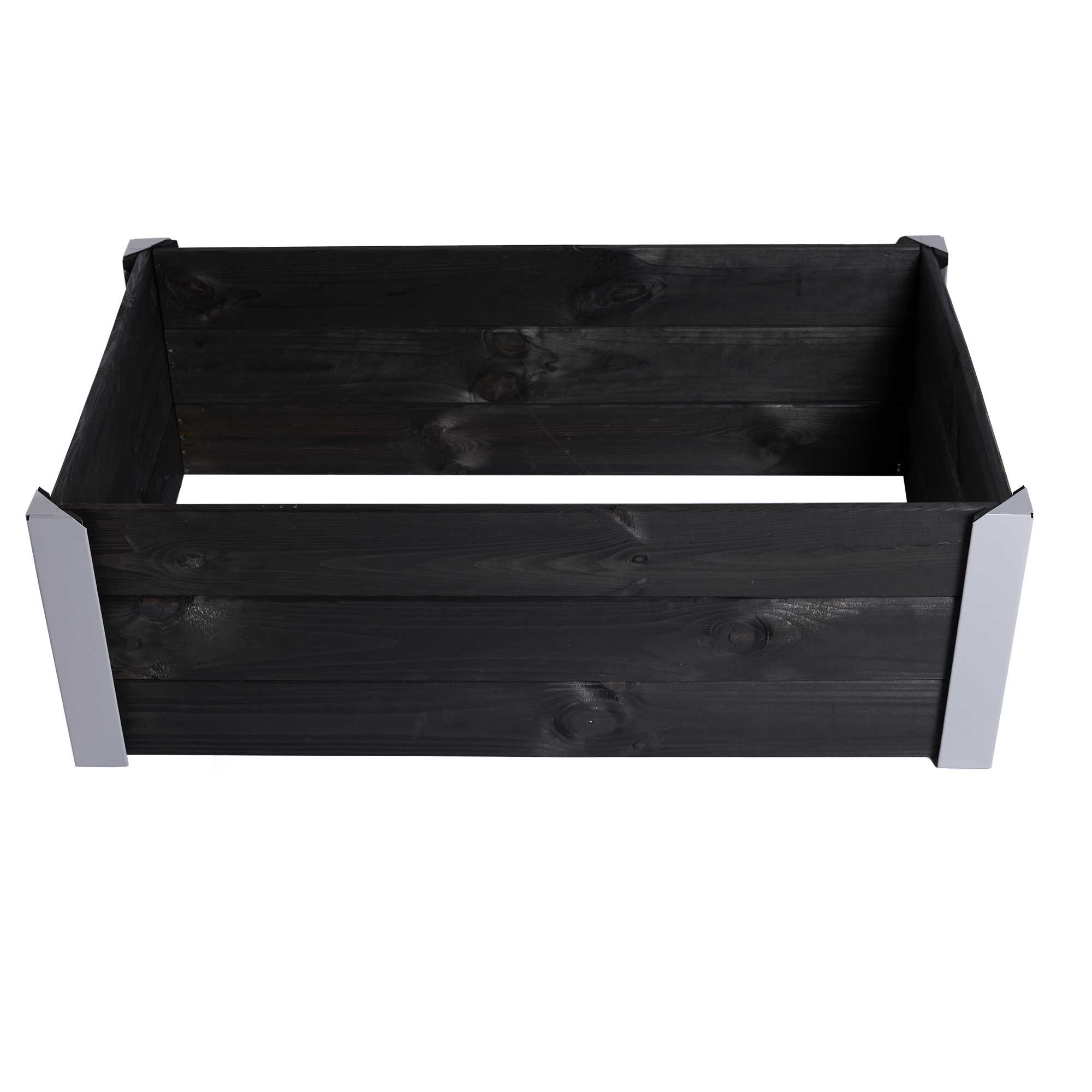 Odlingslåda Hortus Trä Grundmålad Svart 33x93x53 Med Metallhörn