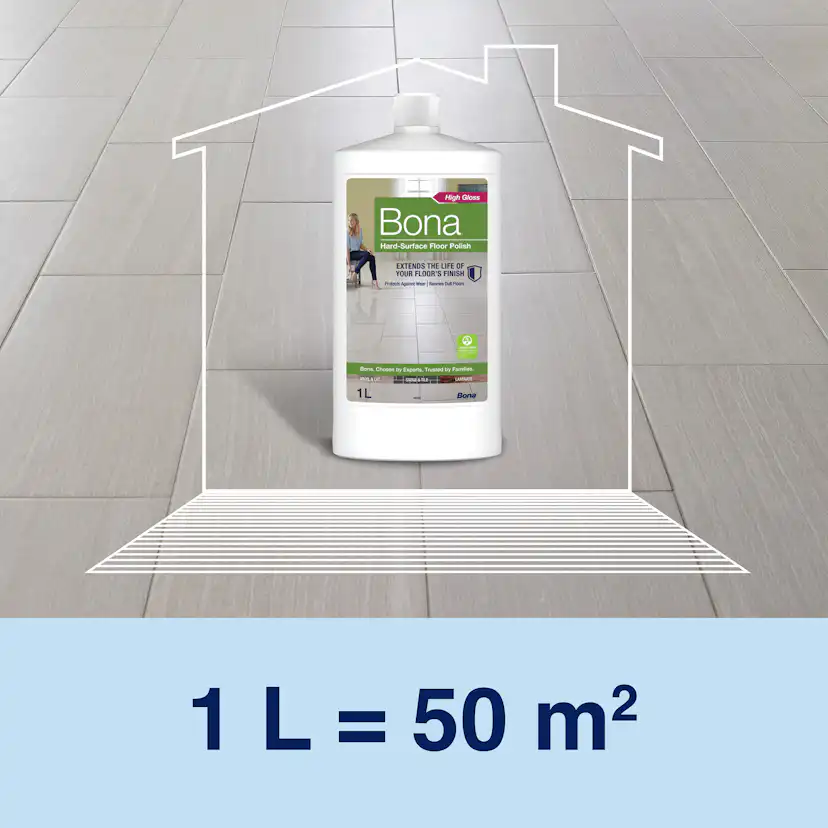 Golvtillbehör Bona Polish för Laminat, Klinker & Linoleum 1L