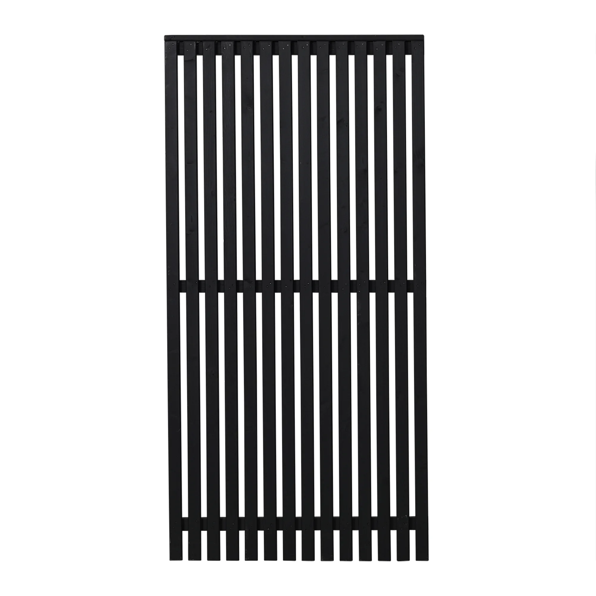 Staket PLUS Sendai Grundmålad Svart 90×180 cm