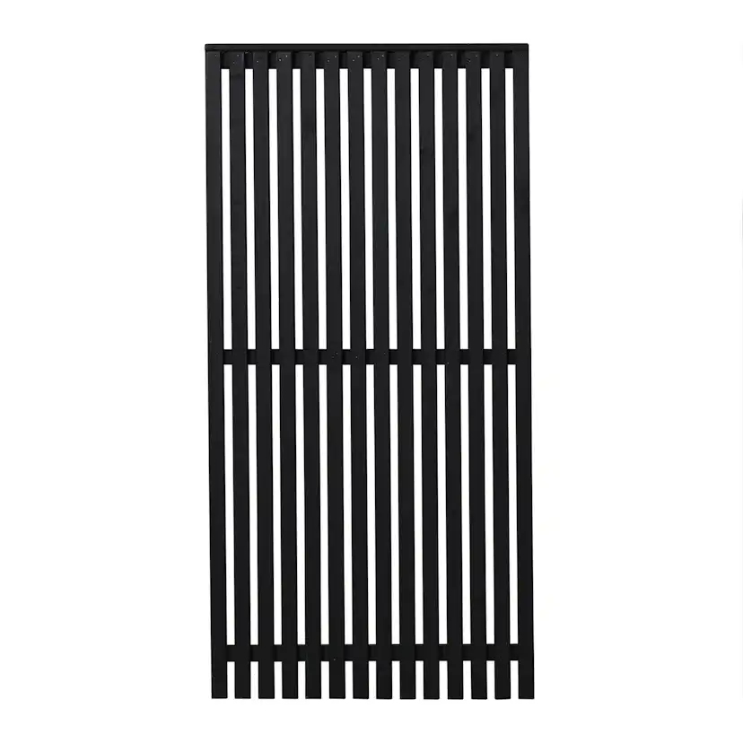 Staket PLUS Sendai Grundmålad Svart 90×180 cm