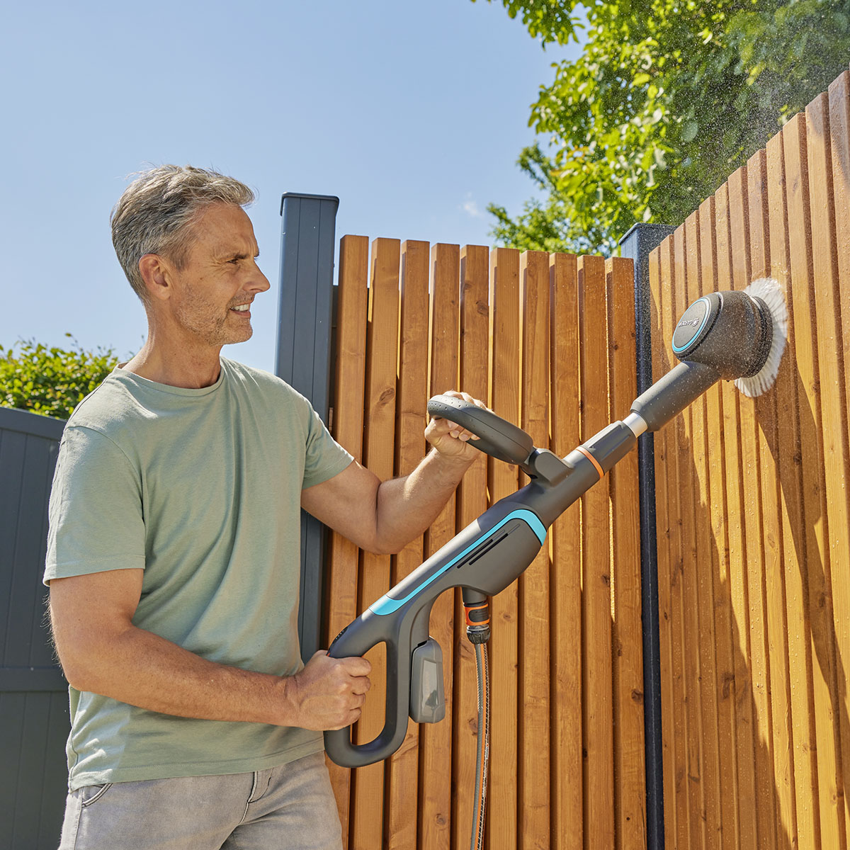 Tvättborste Gardena Batteridriven AquaBrush Compact exkl. batteri