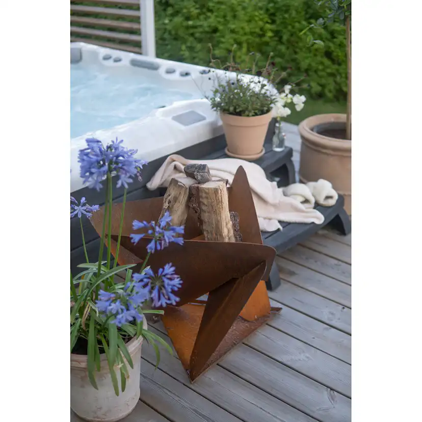 Eldfat Jabo Triangel Inkl Fat Corten 64x64x54 cm