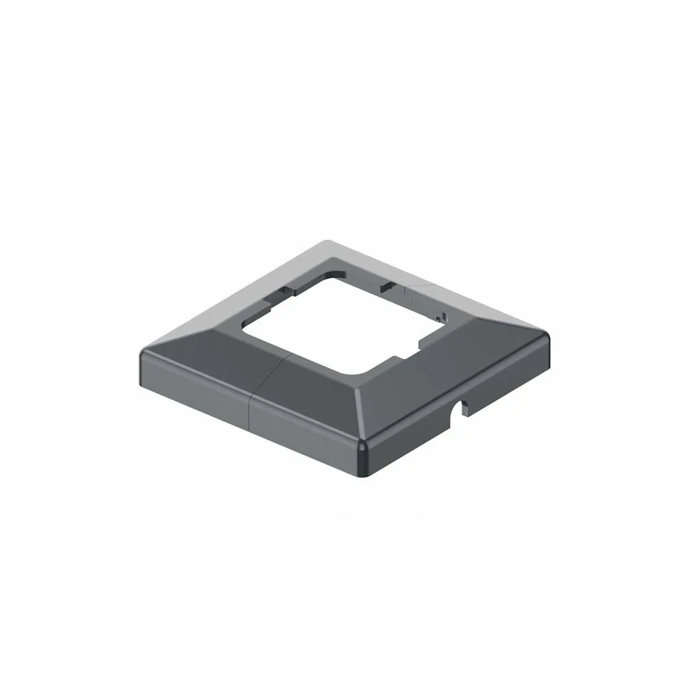 Lock Landskap Stolpfot Glasräcke Alu Kvadrat Antracit