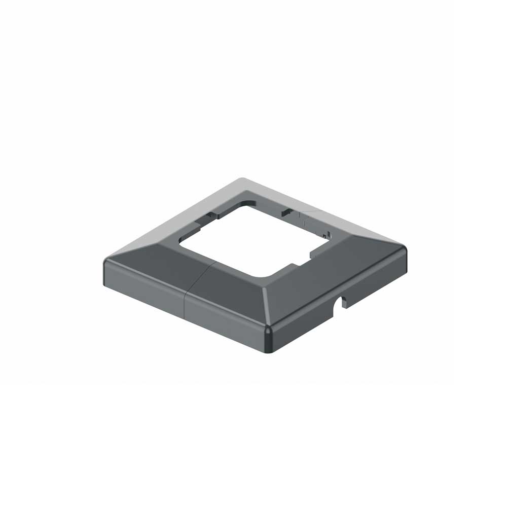 Lock Landskap Stolpfot Glasräcke Alu Kvadrat Antracit