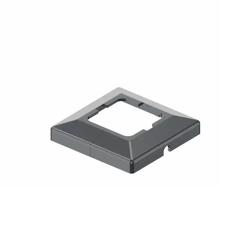 Lock Landskap Stolpfot Glasräcke Alu Kvadrat Antracit