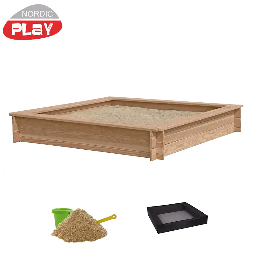 Sandlåda Nordic Play Cm Med Nät & 200 kg Sand