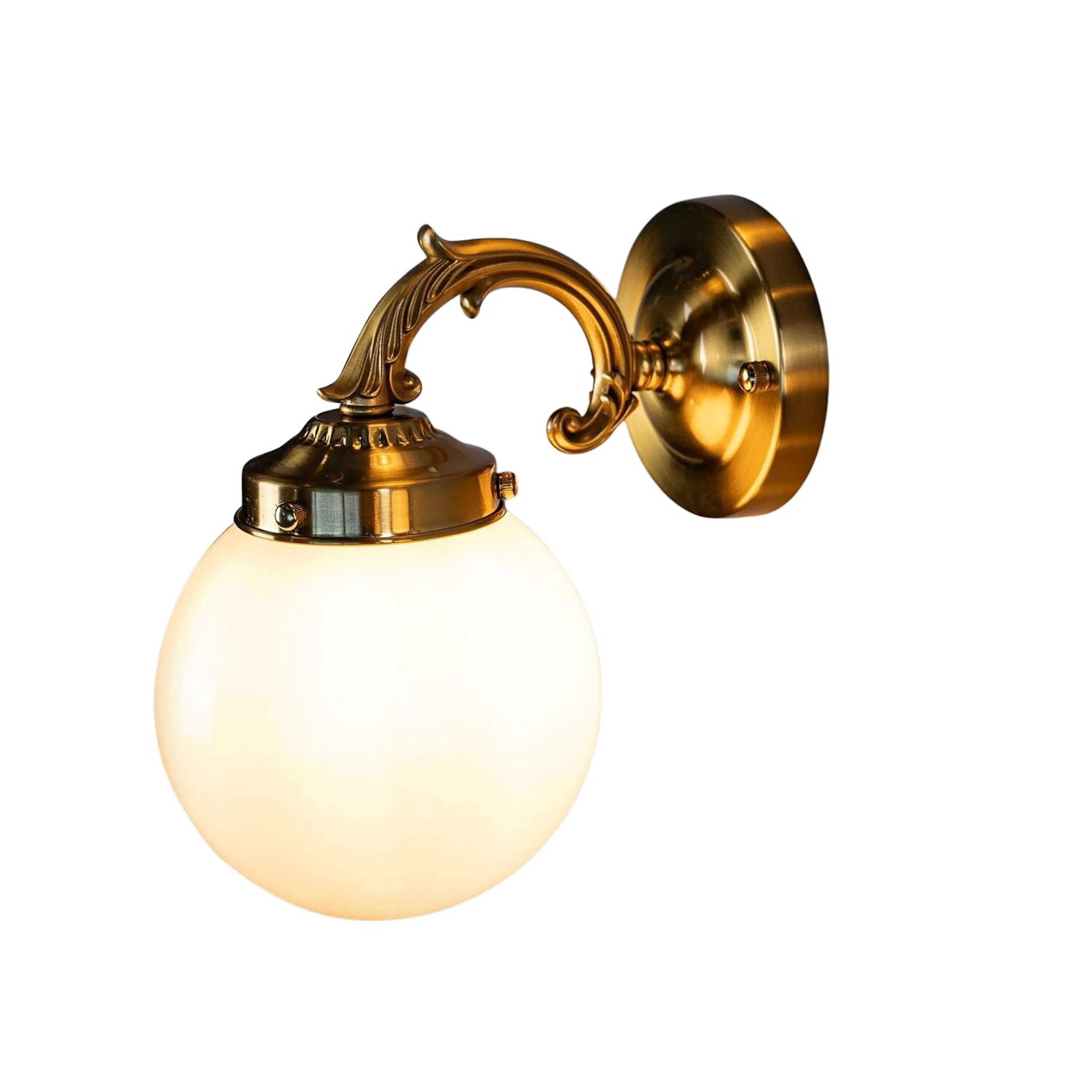 Vägglampa Mässing - Rosendal Mässng