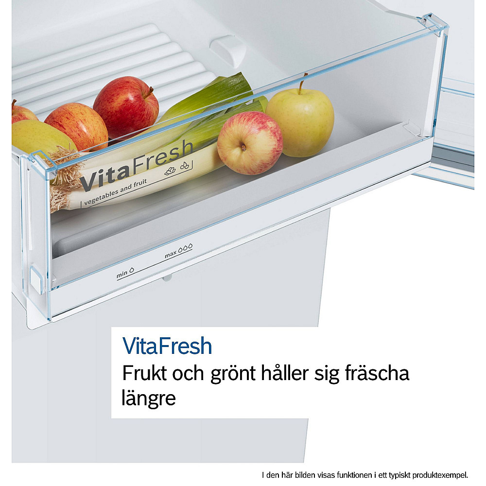 Fristående Kyl och FrysBosch Serie 4 KGV36VIEAS i Borstat Stål