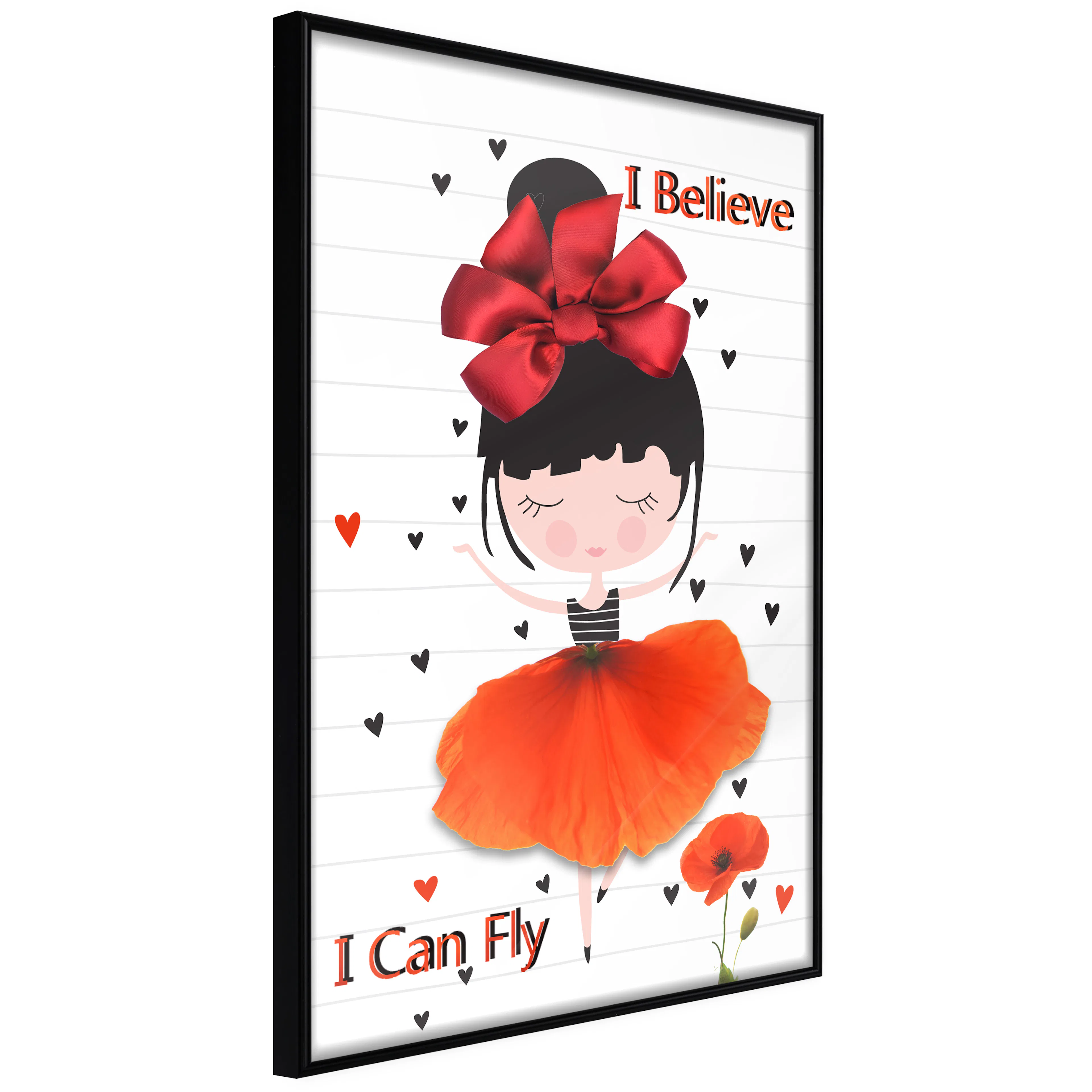 Affisch - I Believe I Can Fly [Poster] 40x60 Svart ram, 40x60 cm